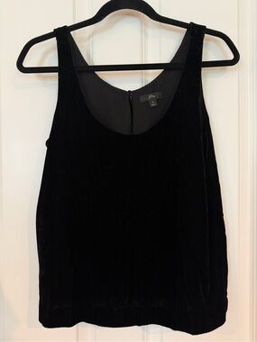 J. Crew Black Velvet Scoop Tank
